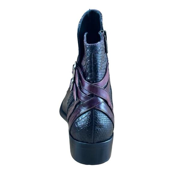 Jo Ghost Men size 8.5  Croc-Embossed Leather Boots Shoes - Picture 12 of 13